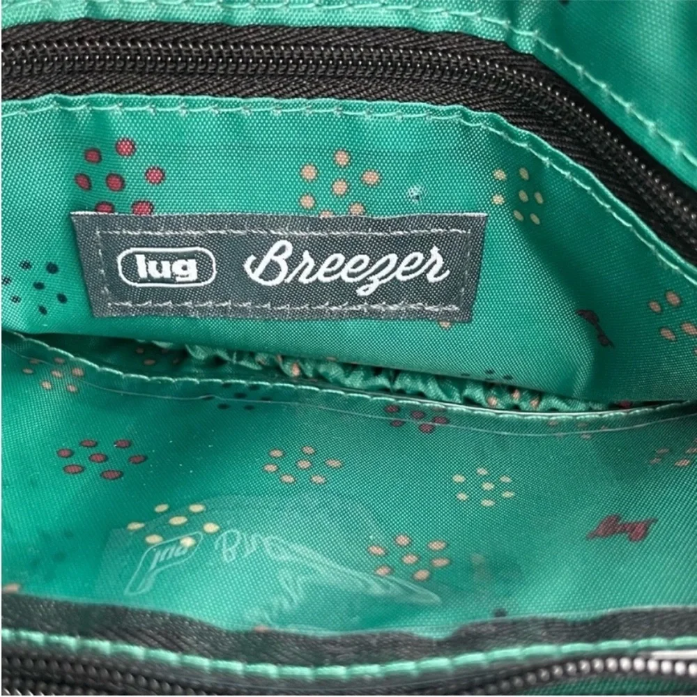 Lug Breezer Bloom Black RFID Crossbody Travel Organizer Bag Excellent Condition